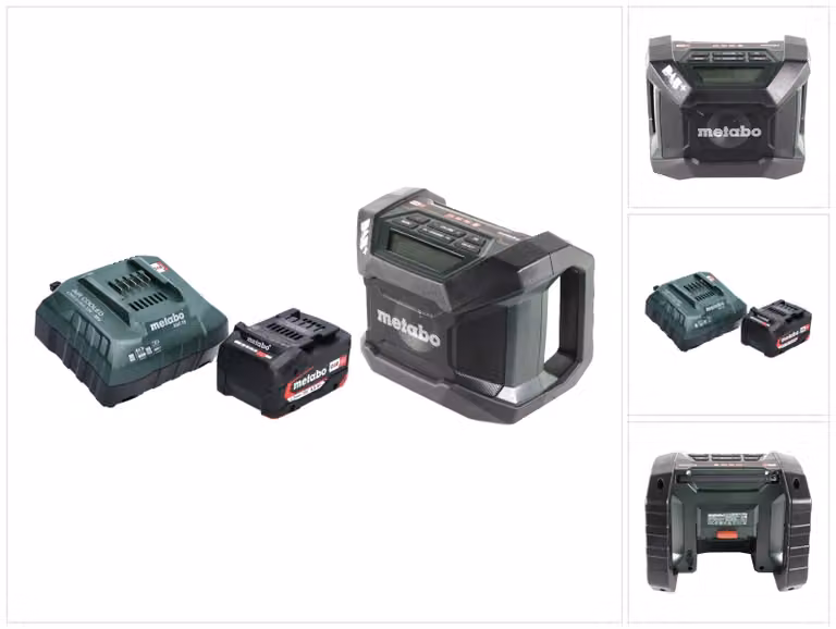 Metabo R 12-18 DAB+ BT Radio da cantiere a batteria 12-18 V DAB+ + 1x batteria 4,0 Ah + caricabatteria