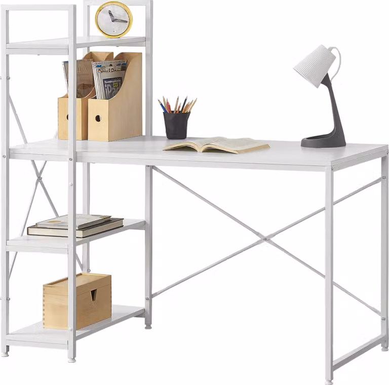 Scrivania 'Stavanger' con ripiano 120 x 60 x 122 cm Bianco