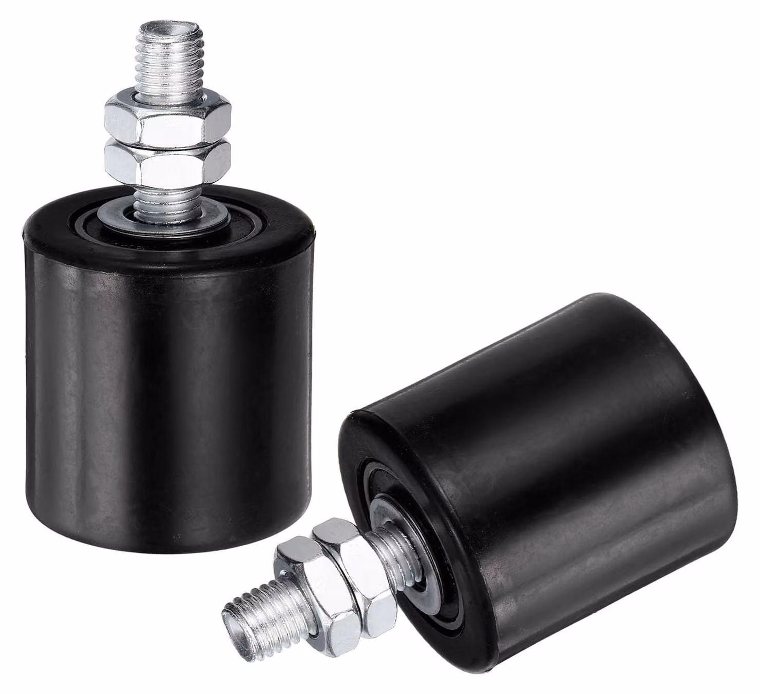2 pezzi di ruote guida per cancelli scorrevoli, realizzate in nylon, per porte scorrevoli, colore nero