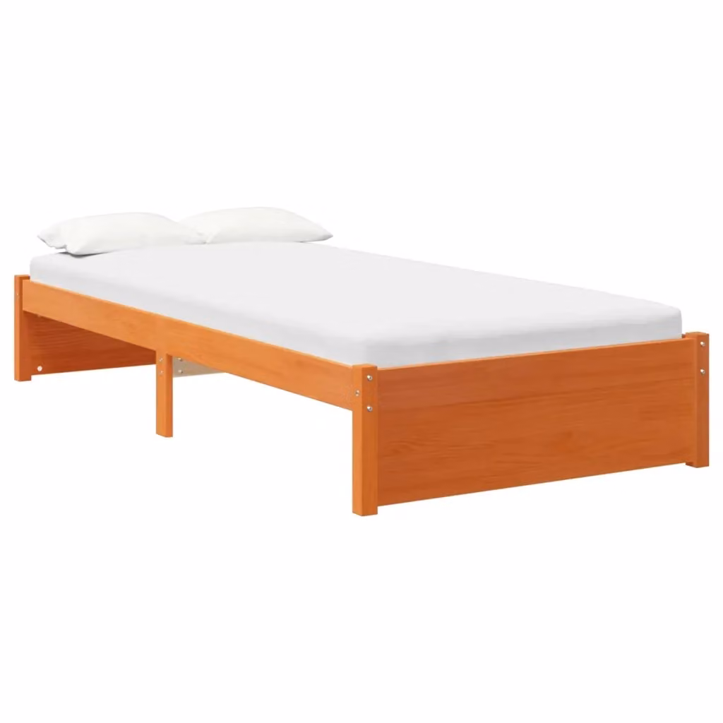 Struttura del letto in pino massello marrone stile minimalista vidaXL – 2