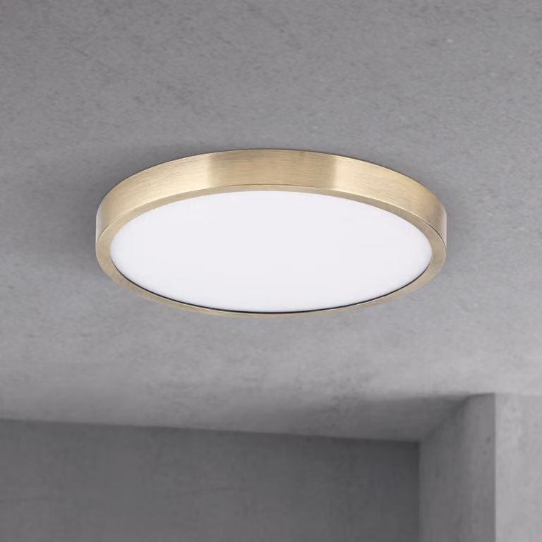 ORION Plafoniera a LED Disc, dimmerabile, Bronzo / Ottone antico, Soggiorno / Sala da pranzo, Alluminio, Moderno, Plafoniera LED