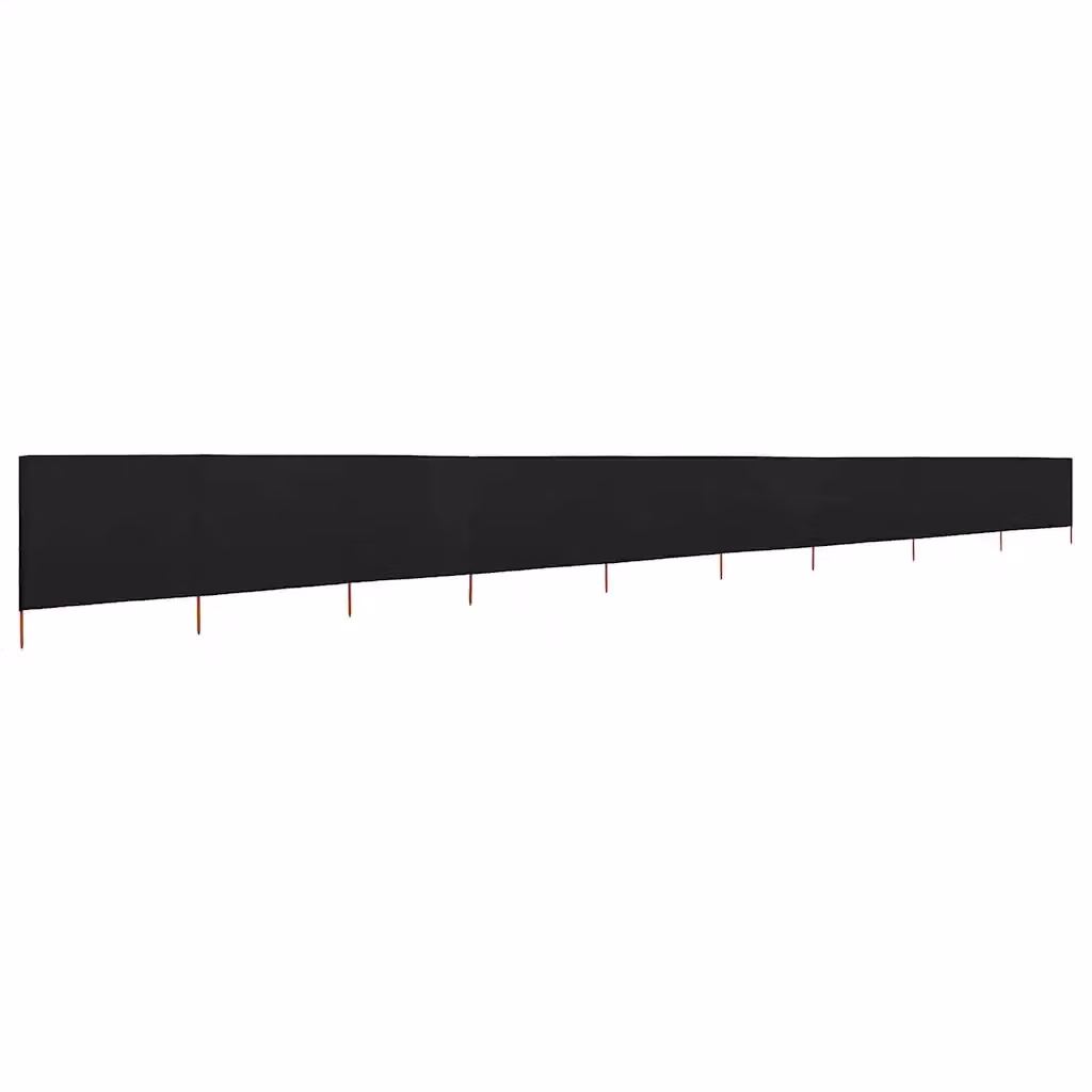 Paravento a 9 Pannelli in Tessuto e Legno Nero DESIGN IN L: 120 cm, H: 160 cm – 2