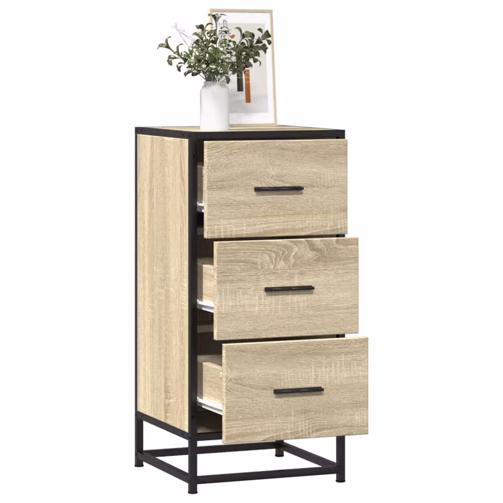 Credenza stile industrial vidaXL in rovere color beige e marrone, L/P/H: 35,5 x 35 x 76 cm