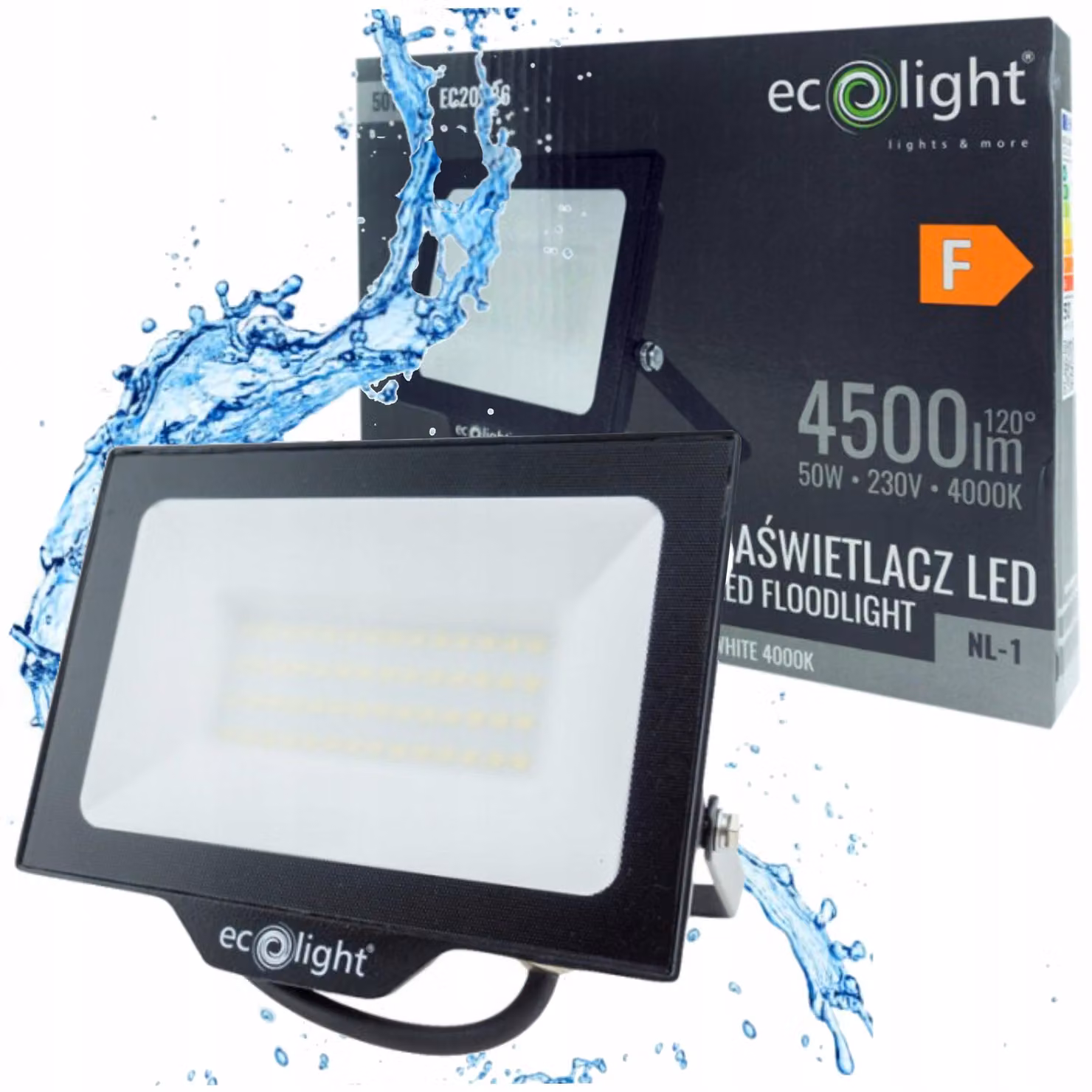 Proiettore LED NL-1 50W 4000K 4500lm IP65 Ecolight EC20186