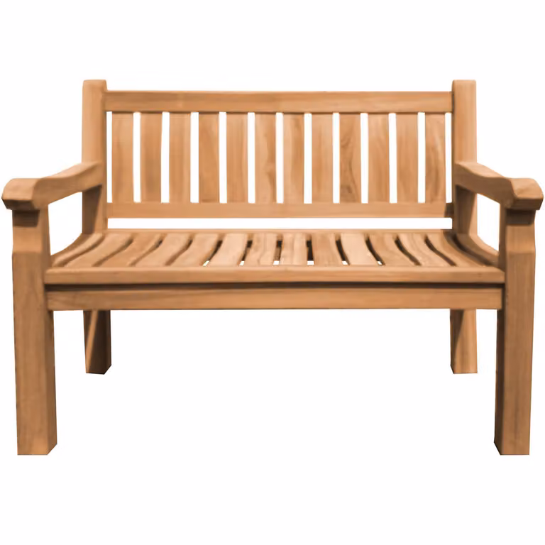 Gartenbank Teakholz Extra Stark Arezzo 120cm Massivholz Wetterfest