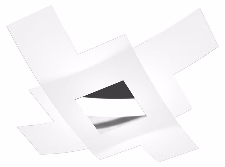 Plafoniera Moderna Tetris Color Metallo Cromo Vetro Bianco 4 Luci E27 95Cm
