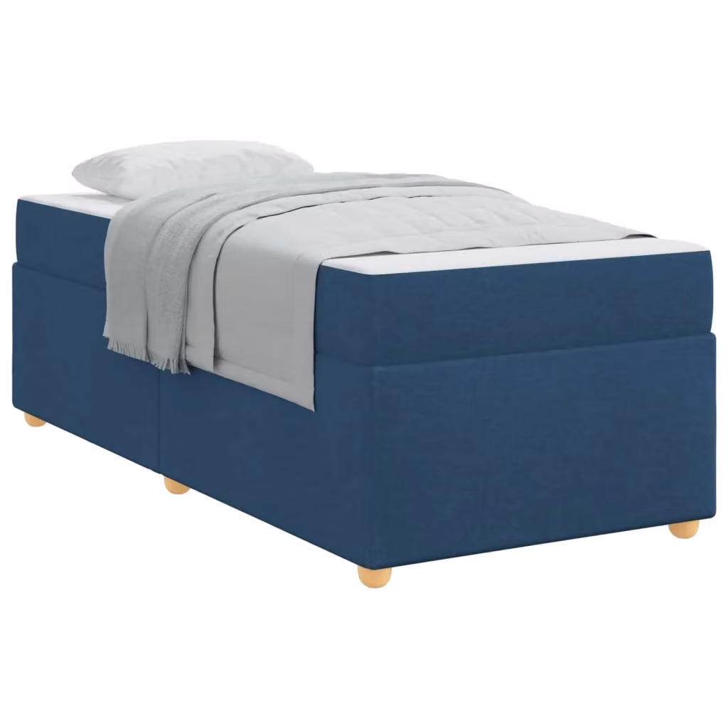 Giroletto con struttura imbottita e materasso Design In in tessuto blu e nero, L/P/H: 90 x 200 x 48 cm – 2