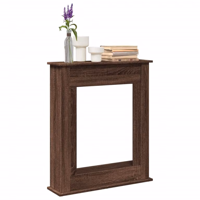Cornice per Camino vidaXL in Rovere Marrone, L: 75 cm, P: 20 cm, H: 87,5 cm