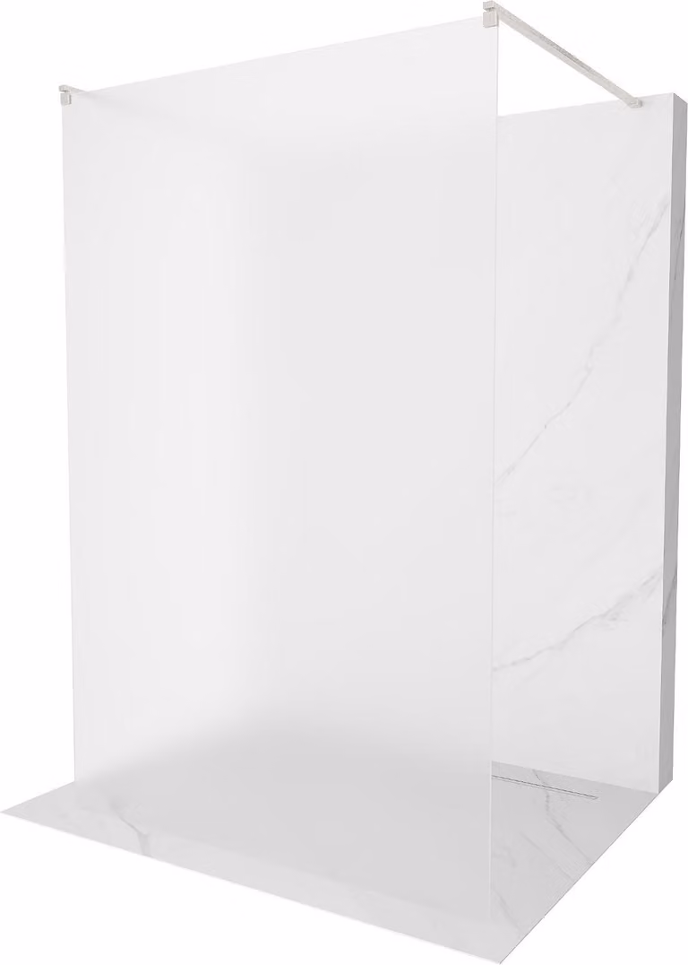 Mexen Kioto parete doccia autoportante 110 x 200 cm, brina 8 mm, nichel spazzolato - 800-110-002-97-30