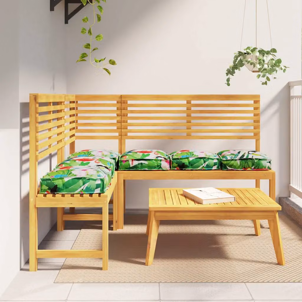 Set di 6 cuscini quadrati vidaXL in tessuto Oxford multicolore con fantasia floreale, idrorepellenti, L 40 x P 40 x H 8 cm