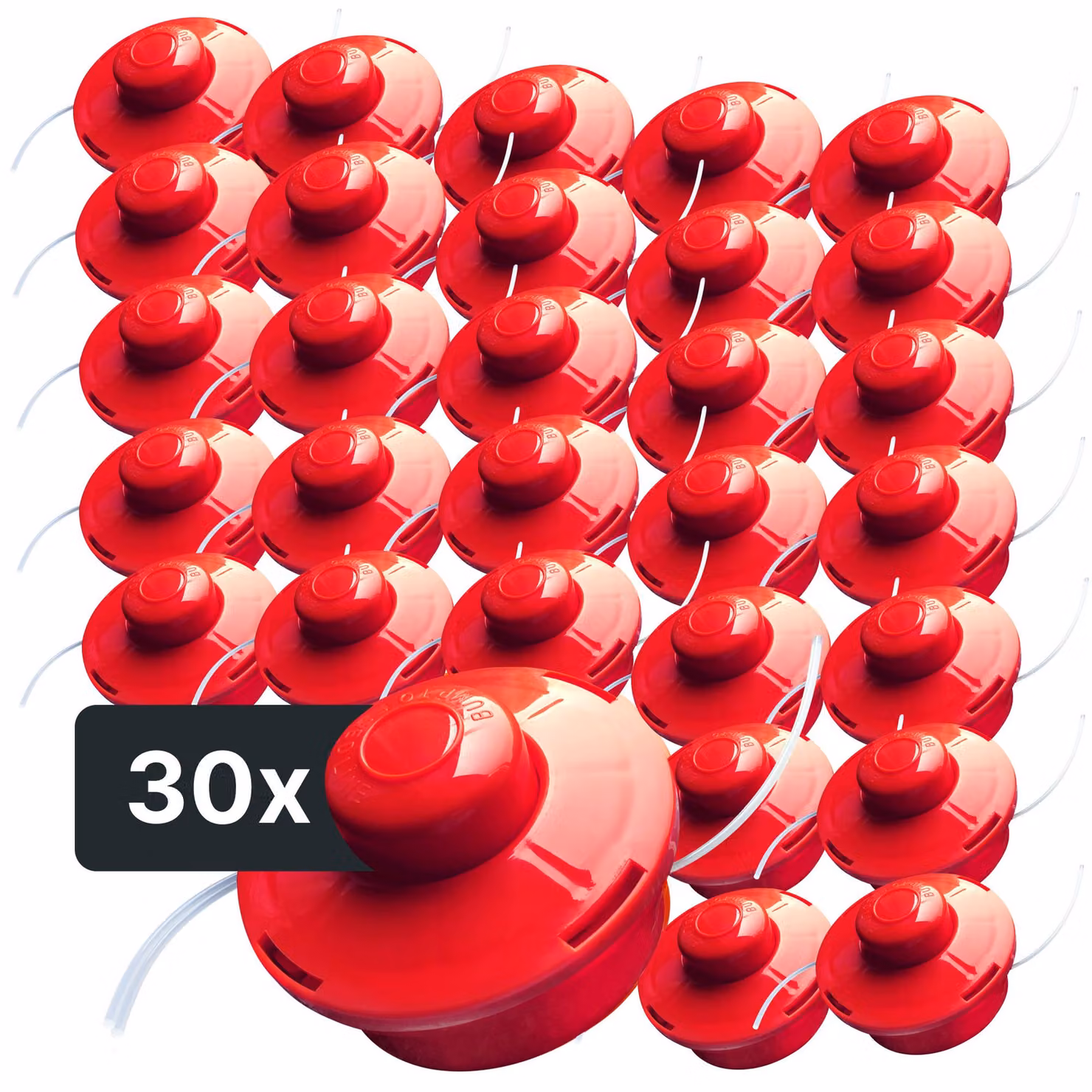 NEMAXX® FS2 Tap & Go Testina a filo semiautomatica doppio filo per decespugliatore M10x1,25 sinistra 2mm Ø380mm Rosso 30pz