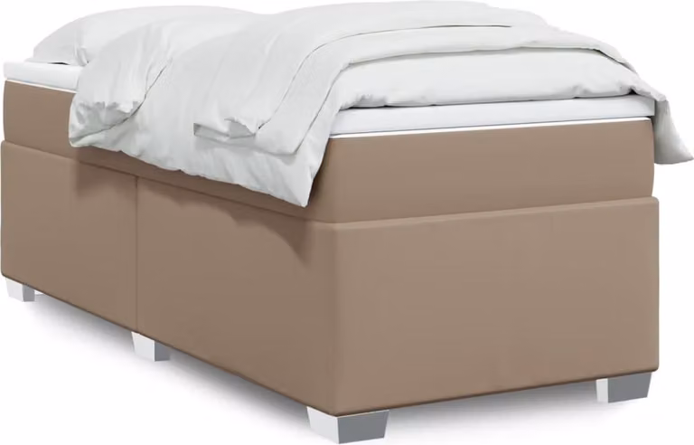 Maison Exclusive - Giroletto a Molle con Materasso Cappuccino 100x200cm Pelle finta