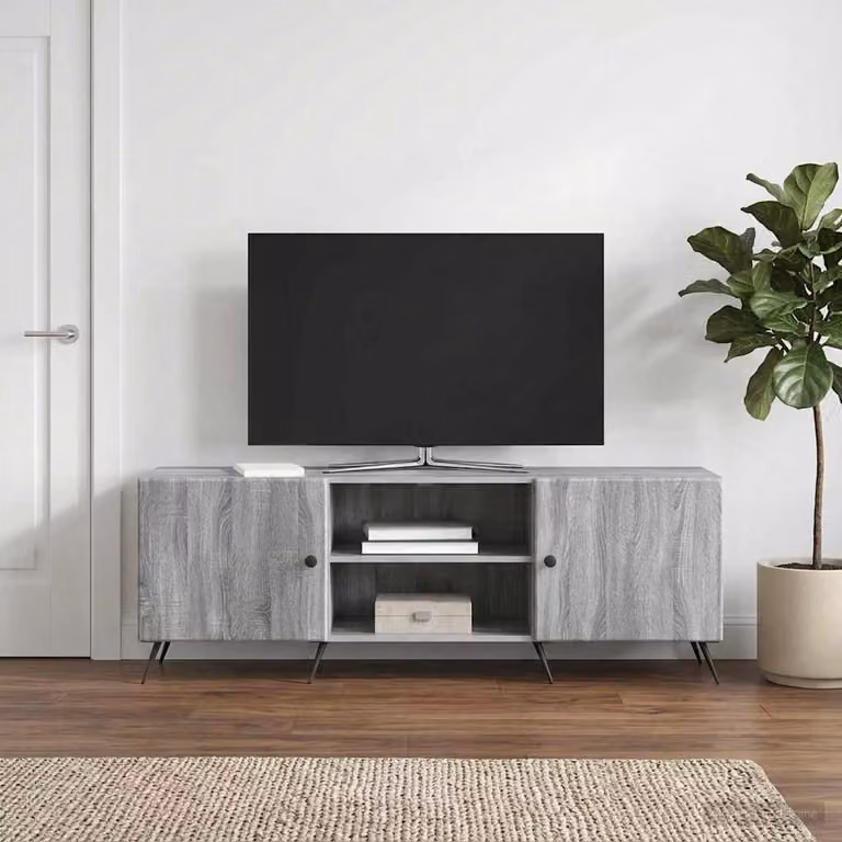 Mobile TV vidaXL in stile vintage, Grigio, L 150 x P 31 x H 50 cm