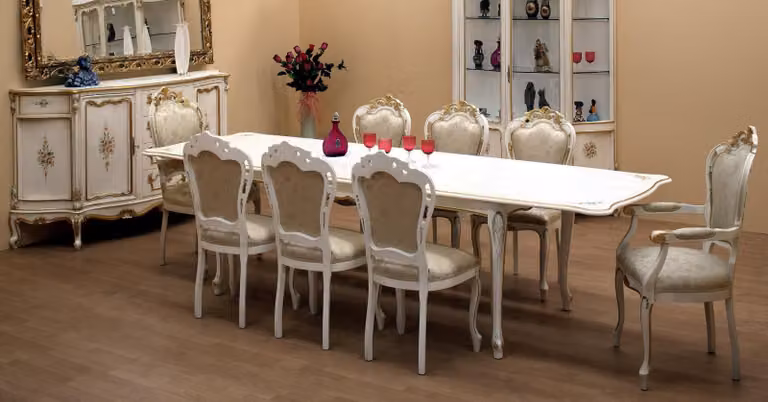 Klassische Set 2x Stühle Armlehnen 6x Stühle Stuhl Garnitur Esszimmer Gruppe