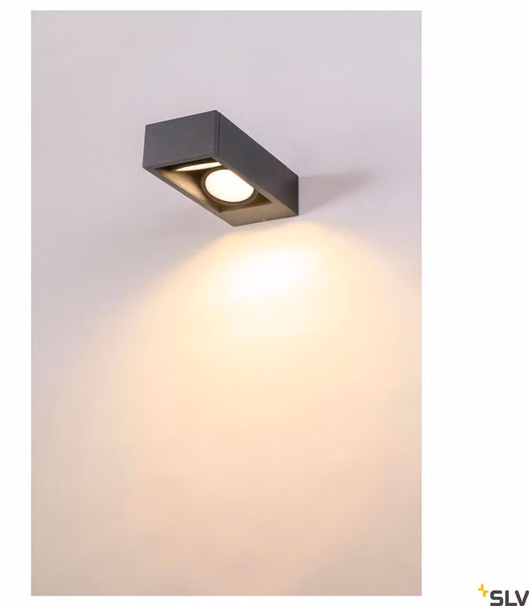 ESKINA FRAME WL, Wandaufbauleuchte LED da esterno a doppio interruttore CCT 3000/4000K