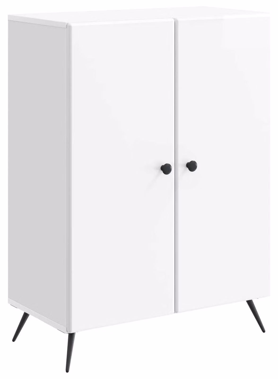 Credenza Bianco Lucido 66 x 34,5 x 90 cm Legno ingegnerizzato