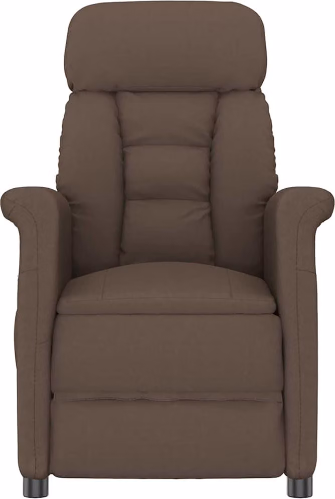 vidaXL Poltrona da massaggio Marrone 96,5 x 70,5 x 95 cm in microfibra