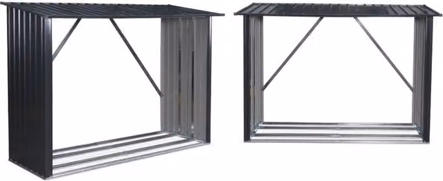Set 2 legnaie da giardino in acciaio zincato, 2m³, antracite