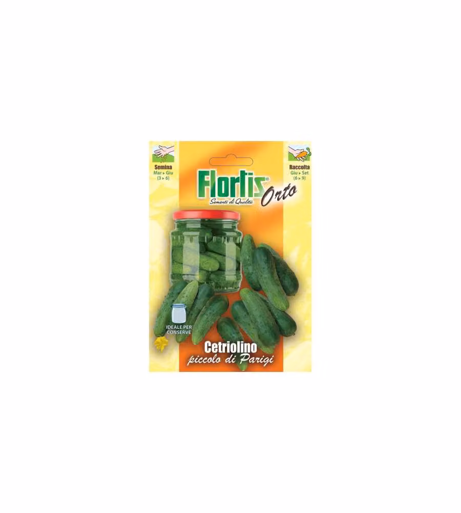 Flortis - Semi di Cetriolino di Parigi per Insalate - Buccia Bianca