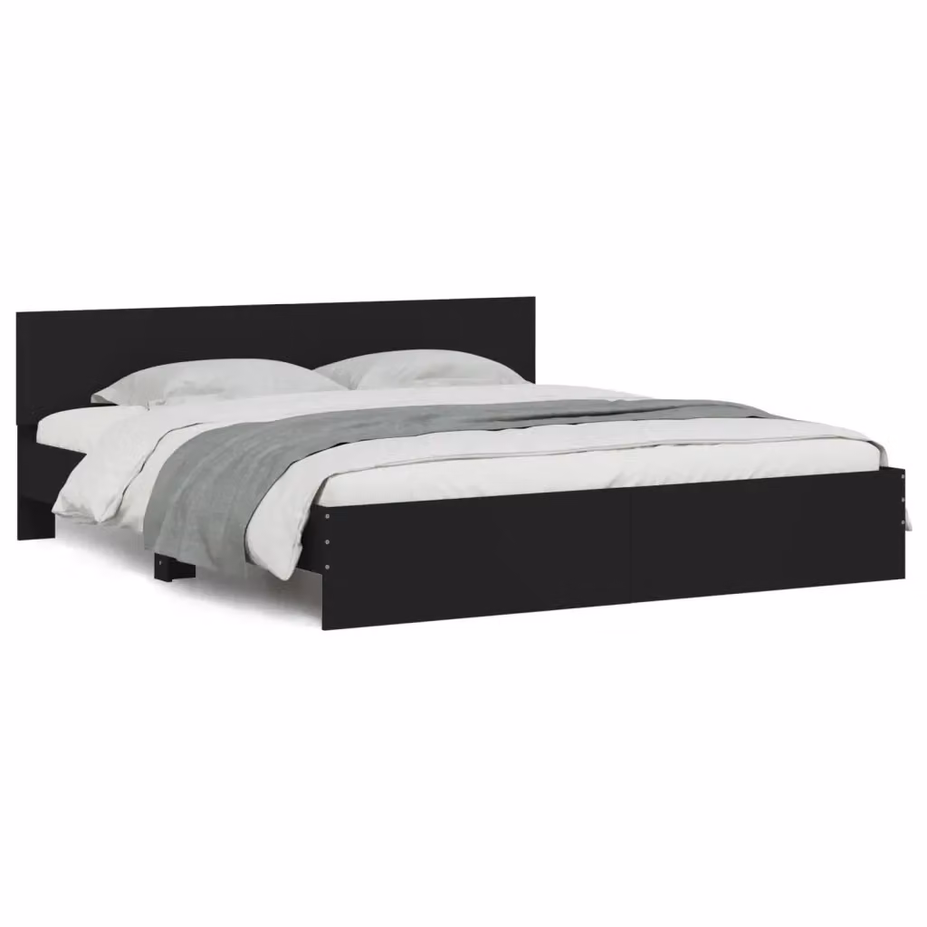 Giroletto con Testiera vidaXL Nero 200x200 cm – 2