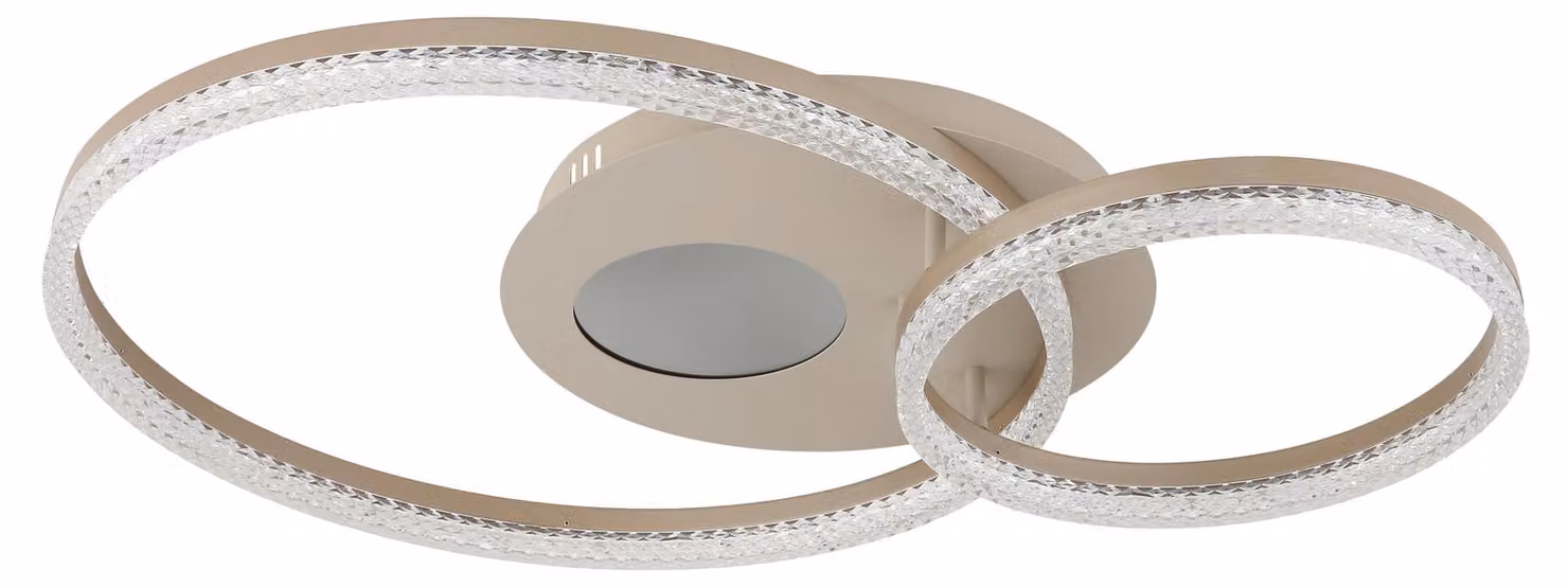 Lampada da soffitto a LED, modello SANFORD, con effetto 3D e finitura in cristallo, lunghezza 70 cm