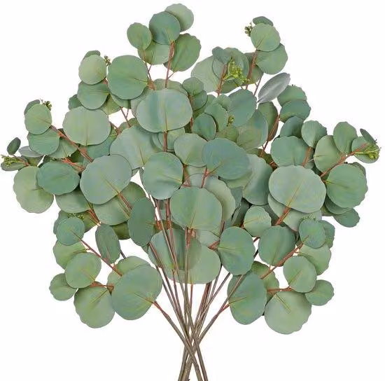 Rami di eucalipto artificiali, 77 cm, verdi, decorativi