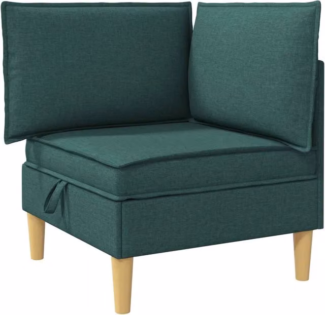 Divano da soggiorno minimalista in tessuto con struttura in legno e plastica, disponibile nei colori marrone e verde – 1