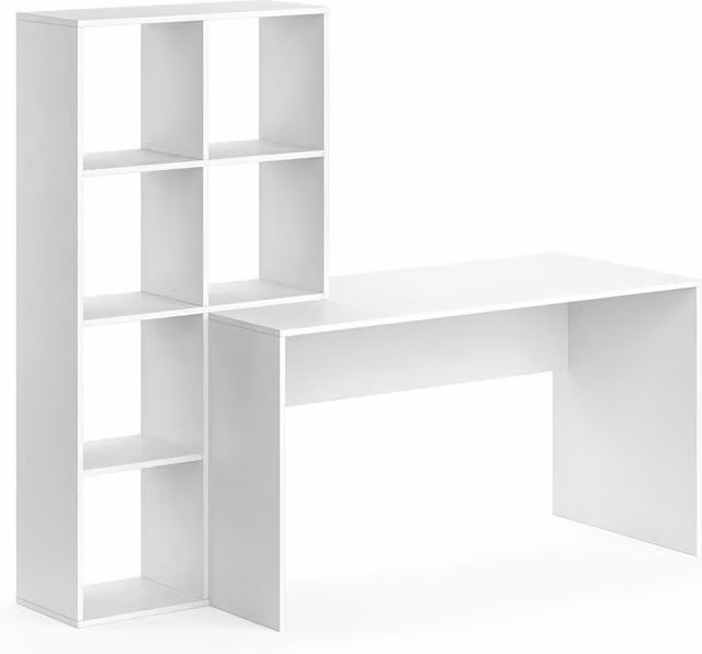 Scrivania con ripiani Mara Bianco 166.8 x 59 cm Vicco