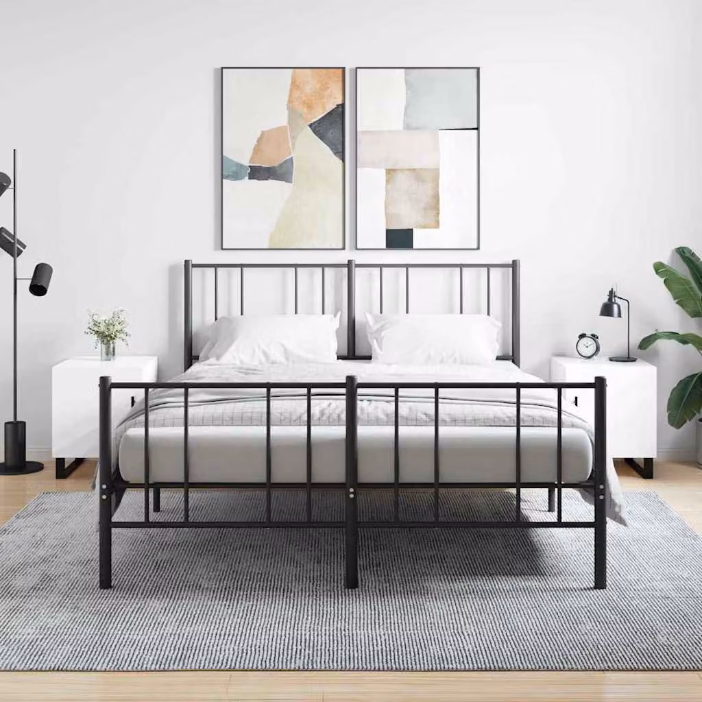 Set di 2 comodini sospesi vidaXL in legno bianco lucido L/P/H: 40 x 40 x 50 cm