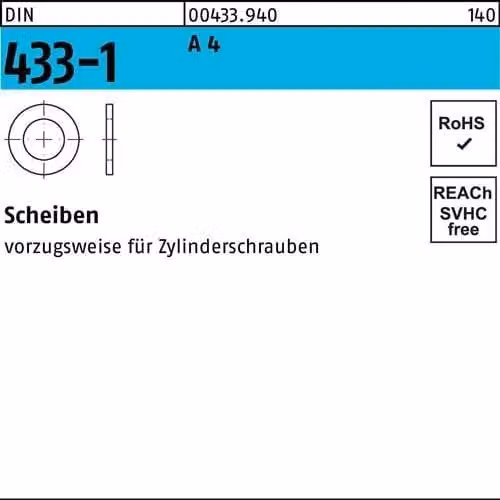 Dischi Reyher DIN 433 -1 A 4 5,3 A 4 004339409053000 (200 pezzi)