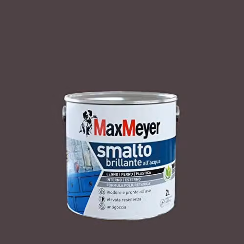 MaxMeyer Smalto Brillante all'acqua Poliuretanico Marrone 2 l