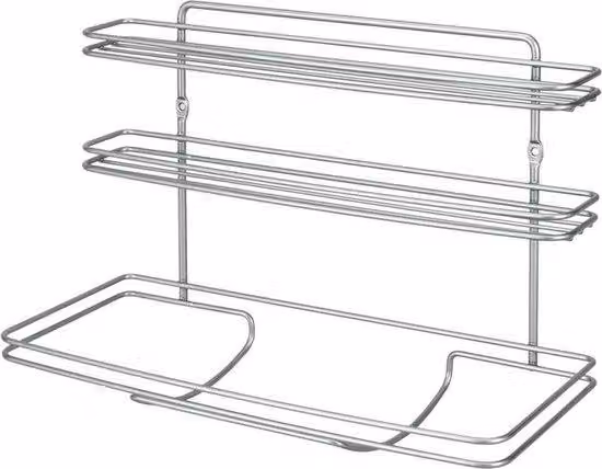 Supporto per cassetti in acciaio a 3 ripiani, 33 x 14 x 23 cm