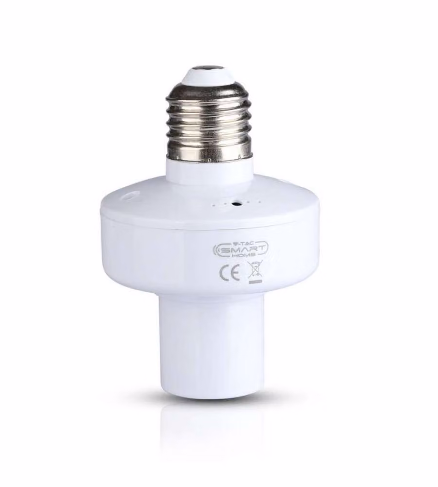Portalampada Smart V-Tac E27 Wifi Compatibile con Google Home e Amazon Alexa Colore Bianco