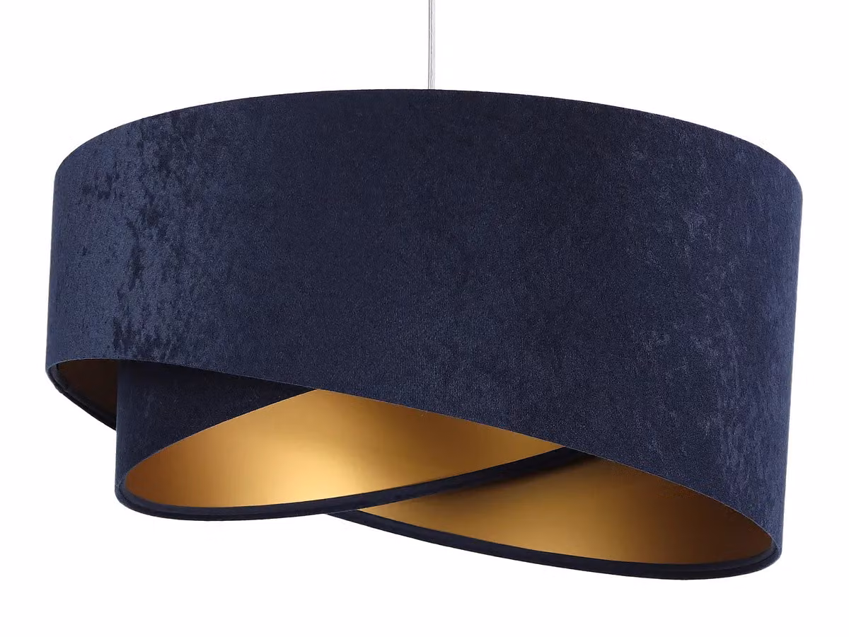 Lampada a sospensione GEMSTONE blu navy/oro
