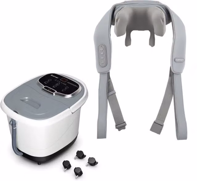 Massaggiatore per collo e spalle e massaggiatore portatile multifunzione con rulli, Massaggiatore shiatsu e massaggiatore elettrico per piedi