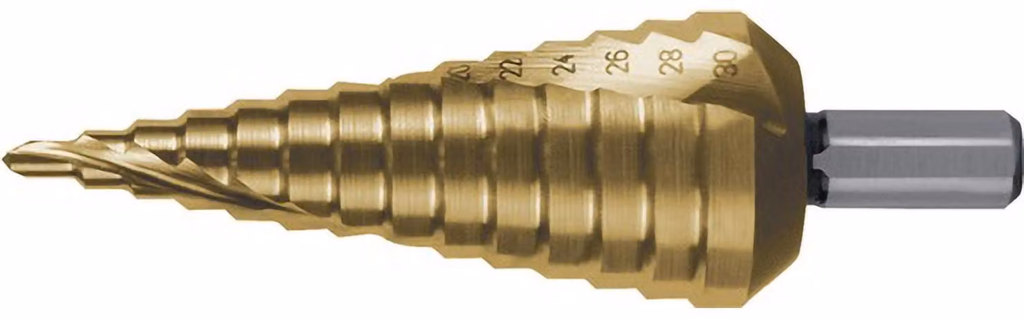 Ruko trapano a gradino diametro 4-30mm HSS-TiN - 101052T
