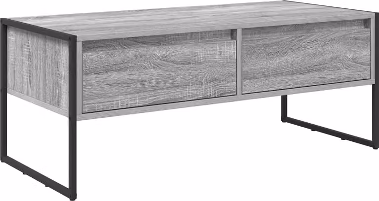 Tavolino da salotto con cassetto Grigio Sonoma 100 x 46 x 40 cm