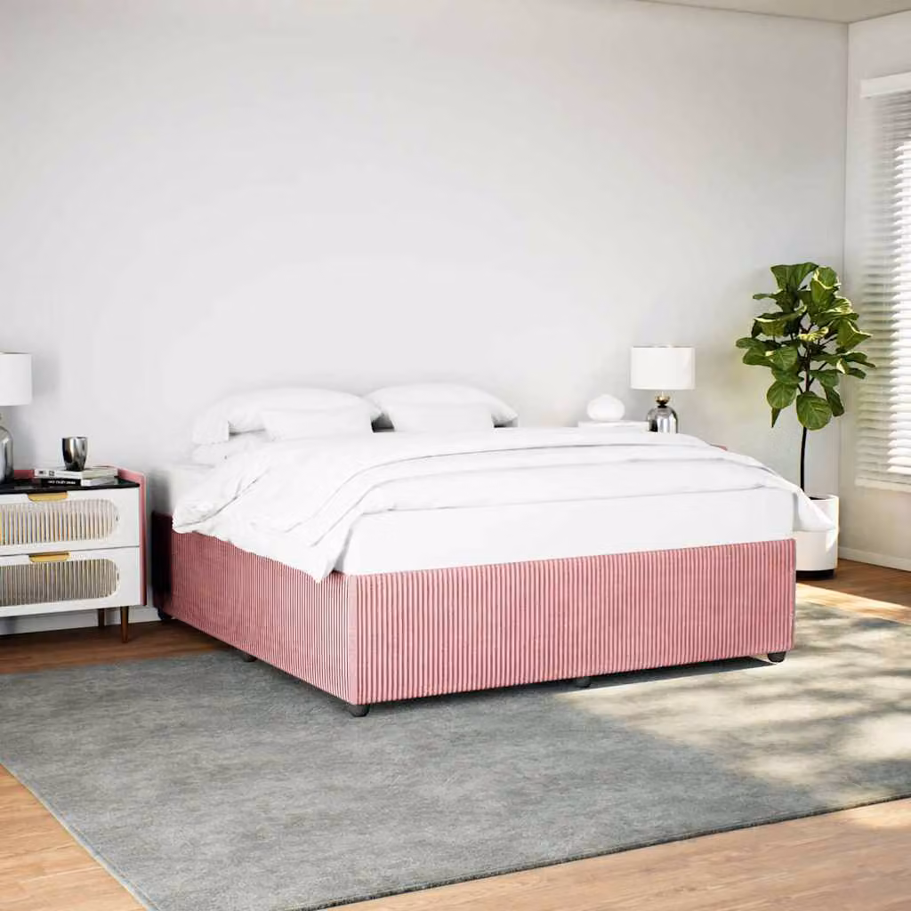 vidaXL Giroletto in Velluto Rosa L: 180 cm, P: 200 cm – 1