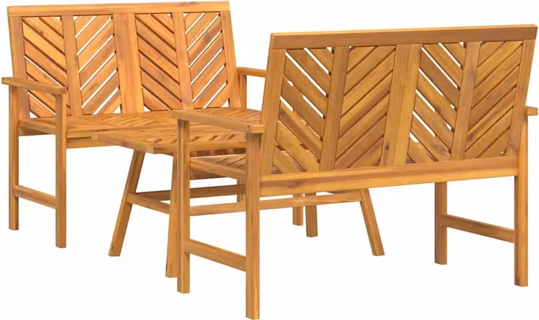 Set Lounge da Giardino 3 pcs Marrone Legno di Acacia Massello