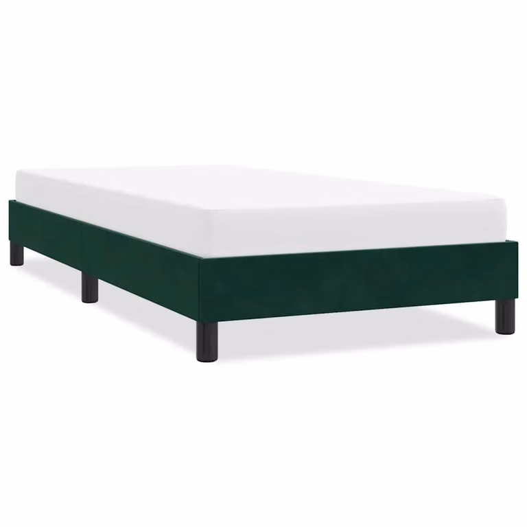 Giroletto vidaXL in velluto verde scuro senza materasso L 90 cm x P 213 cm