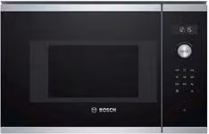 Microonde da incasso combinato Bosch Serie 6 BFL524MS0 Black 20 Lt 800W 60 cm