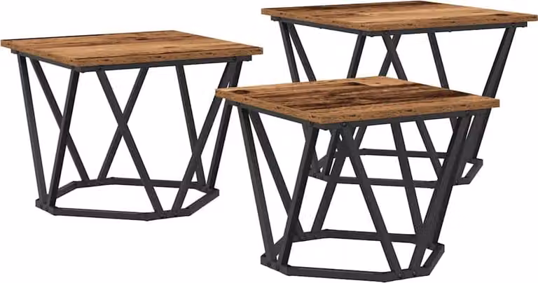 Tavolino da salotto 3 pcs Legno vecchio
