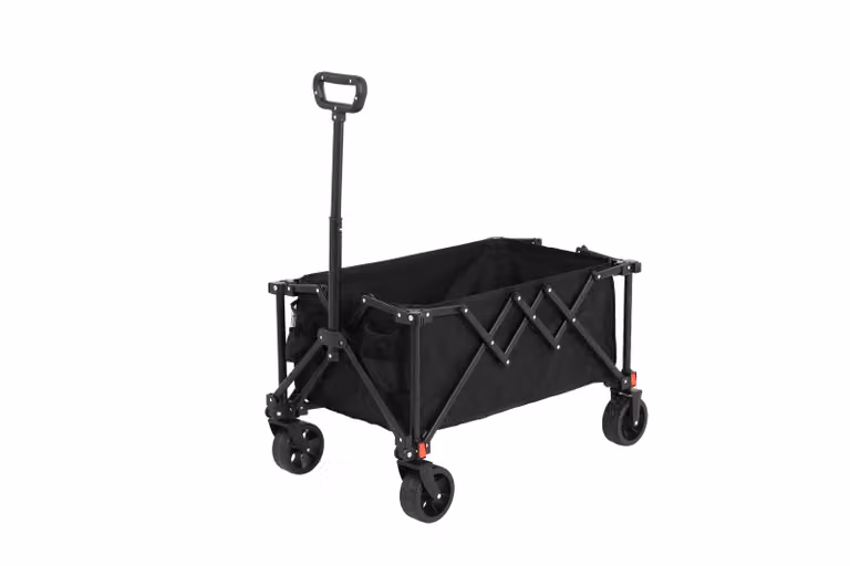 Carrello pieghevole, carrello pieghevole con ruote per tutti i terreni, robusto carrello da giardino con maniglia regolabile, carrello multiuso per esterni