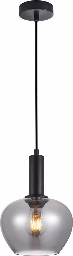 Italux STABLA Lampada a sospensione E27 Nero 40W Dimmerabile