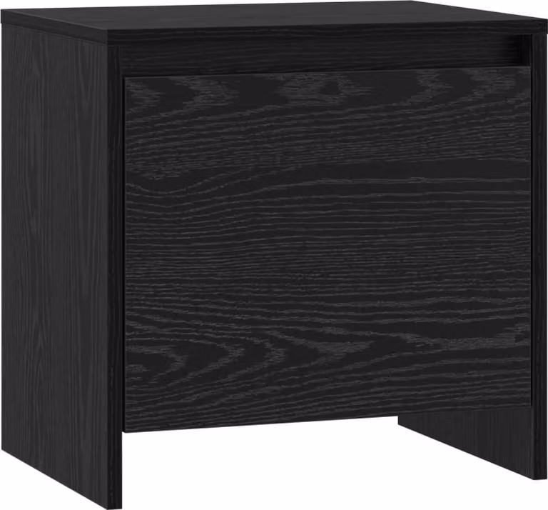 Armadio da Notte Rovere Nero 45 x 34 x 44,5 cm
