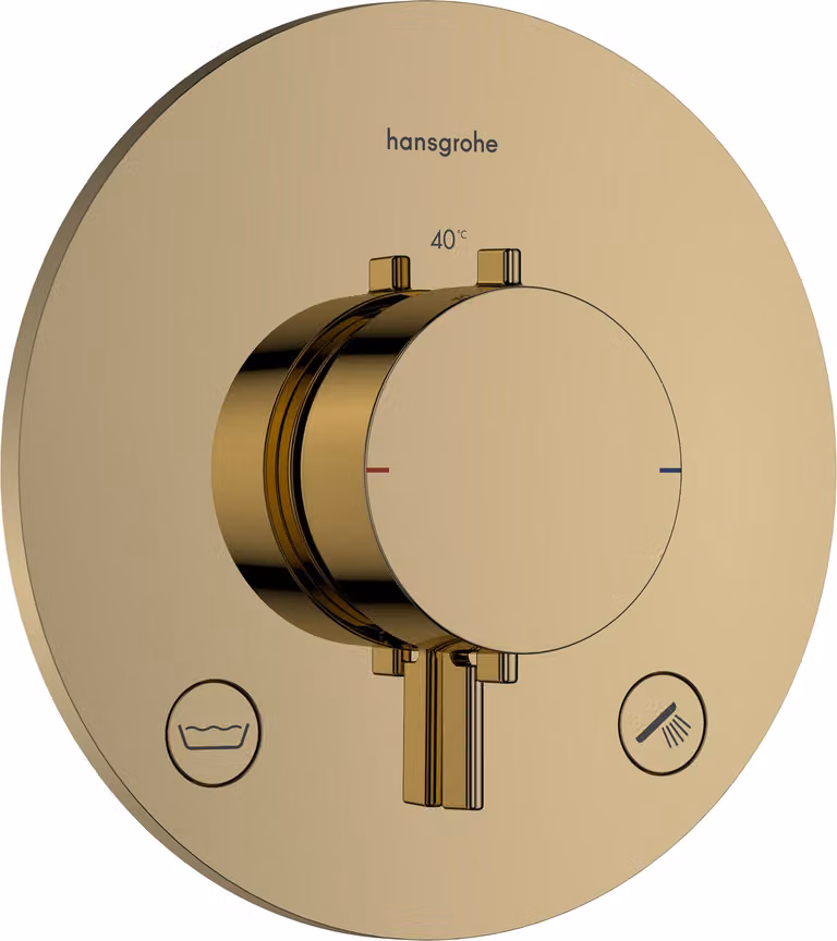 hansgrohe Ecostat Comfort S Thermostat encastré pour 2 consommateurs avec combinaison de sécurité intégrée, 33718990, 33718990