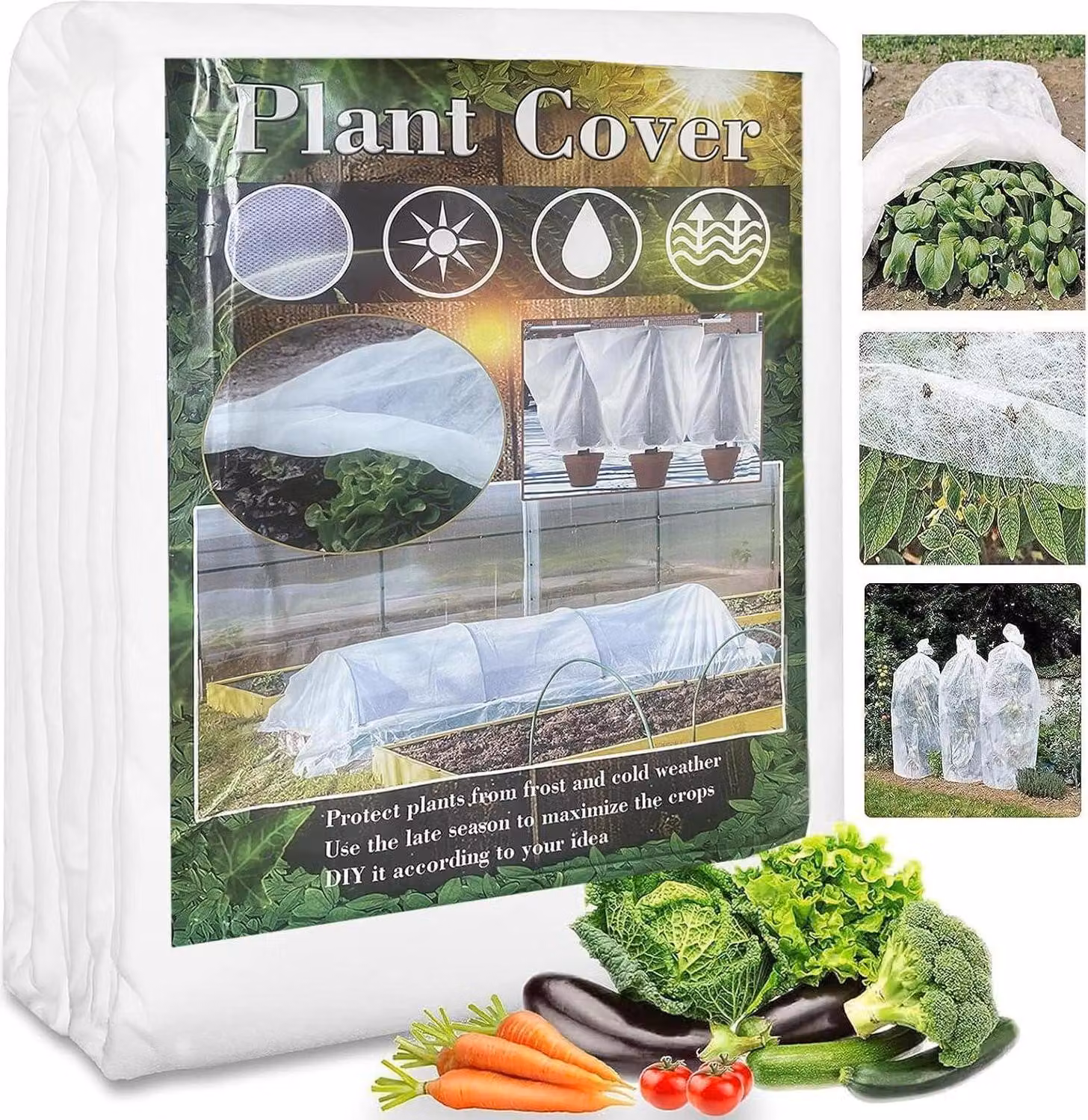 OAHAO vello da giardino antigelo per piante 40g/m² protezione invernale 2x10M