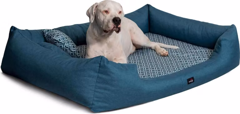 tierlando® Lettino ortopedico per cani ELLEN in poliestere con motivo a rombi L-XXXL - Dimensioni: 160x110cm | Colore: 38 Petrol