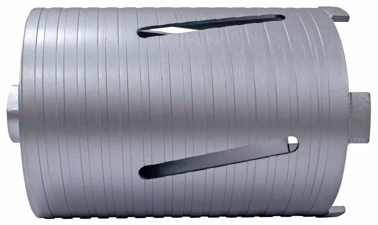 Trapano a secco da 117 mm di diametro, con scanalature, per cemento e muratura