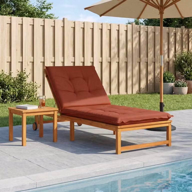 vidaXL Cuscino per Lettino GEMERT 100% Poliestere Rosso